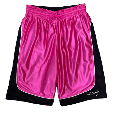 ALWAYS REVERSIBLE COURT SHORT BLACK/FUCHSIA