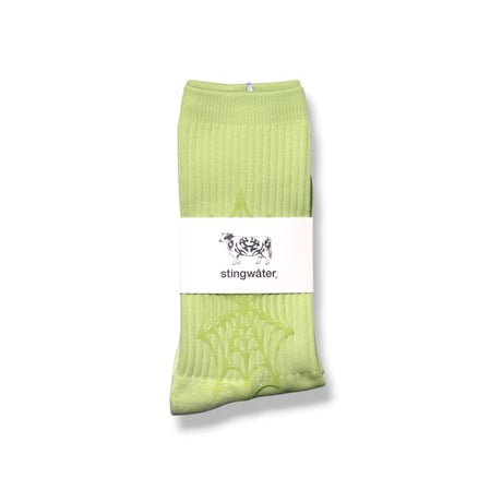 STINGWATER GROE TEC SPIDERWEB SOCKS LIME / SALT