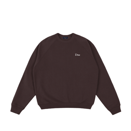 DIME CLASSIC SMALL LOGO CREWNECK DARK BROWN