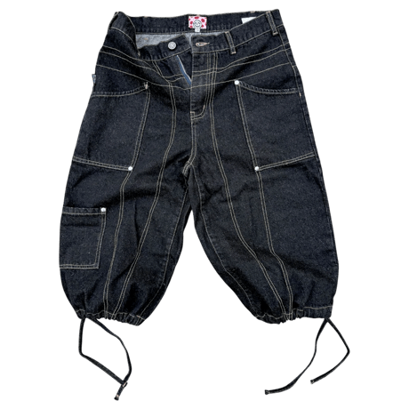 STARTEAM LEOPARD BLACK STAR CAPRI PANTS
