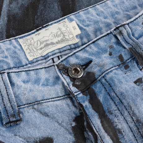 DIME RELAXED DENIM PANTS LIGHT BLUE (BLACK PAINT)