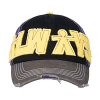 ALWAYS 5-PANEL HUMAN LOGO CAP PURPLE / BLACK / YELLOW