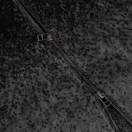 DIME MOHAIR DOUBLE ZIP KNIT BLACK / CHARCOAL