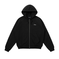 DIME CLASSIC SMALL LOGO ZIP HOODIE BLACK