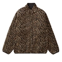 GRAND COLLECTION REVERSIBLE FLEECE LEOPARD JACKET LEOPARD/BLACK
