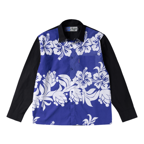 ALWAYS LANDON LONGSLEEVE SHIRT BLUE/WHITE/BLACK