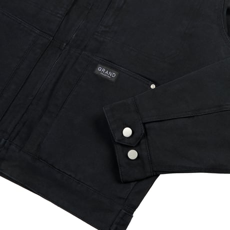 GRAND COLLECTION CONNOR WORK JACKET WASHED BLACK