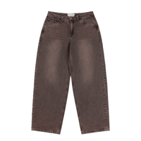 DIME BAGGY DENIM PANTS SANDBLASTED DARK BROWN