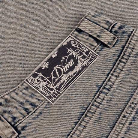 DIME BAGGY DENIM PANTS OVERDYED TAUPE