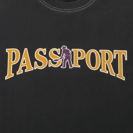 PASSPORT OFFICIAL CONTRAST TEE WASHED BLACK