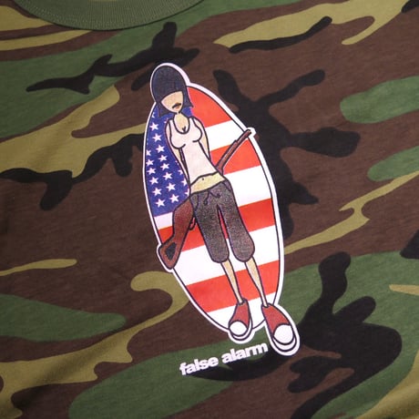 FALSE ALARM AMERICAN WOMAN TEE CAMO