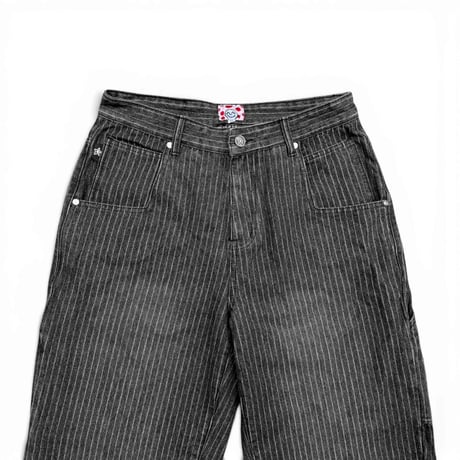 STAR TEAM PIN STRIPE BAGGY CARPENTER DENIM