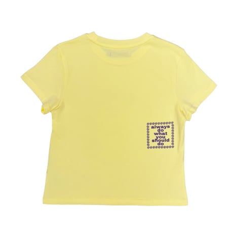 ALWAYS HE@RT BABY TEE PALE YELLOW / PURPLE