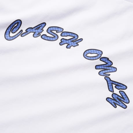 CASH ONLY GRID LOGO TEE WHITE