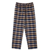 GRAND COLLECTION JAPANESE COTTON PANT YELLOW / ESPRESSO / NAVY CHECK