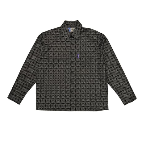 ALWAYS POLK@DOT L/S BUSINESS SHIRT BLACK GREY