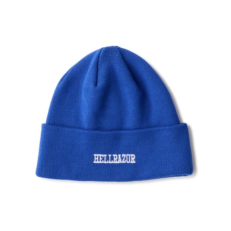 HELLRAZOR HEAVEY LOGO WATCH KNIT CAP BLUE
