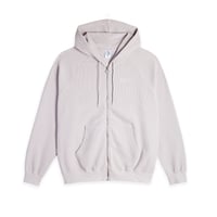 POLAR WAFFLE ZIP HOODIE PALE TAUPE