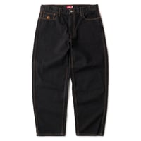 HELLRAZOR BAGGIE DENIM PANTS ONE WASH BLACK