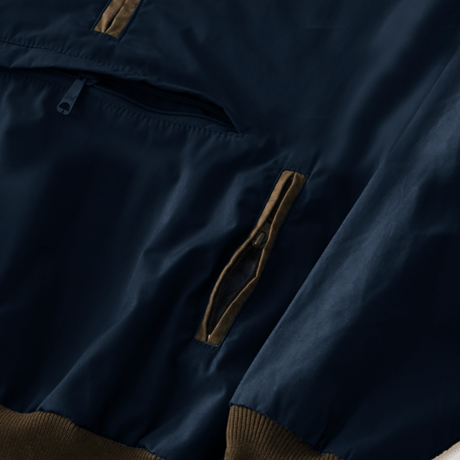 MAGENTA SHAOLIN HALF ZIP JACKET CHARCOAL BLUE