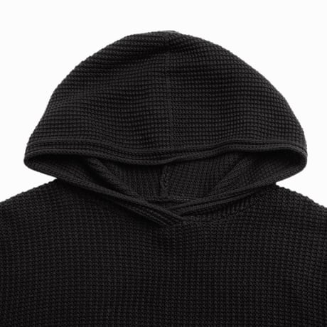 YARDSALE WAFFLE KNIT PULLOVER BLACK