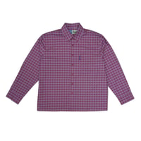 ALWAYS POLK@DOT L/S BUSINESS SHIRT CRIMSON / PERIWINKLE
