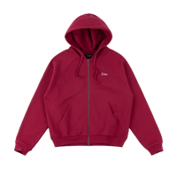 DIME CLASSIC LOGO ZIP HOODIE BEET RED