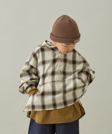MOUN TEN. / OMBRE CHECK PULLOVER HOODIE