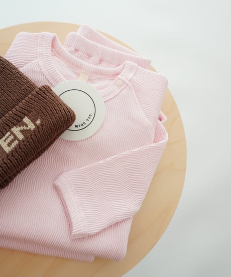 MOUN TEN. / ZIG ZAG RIB LONG SLEEVE (for baby)