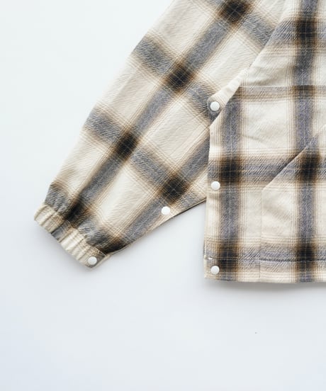MOUN TEN. / OMBRE CHECK PULLOVER HOODIE