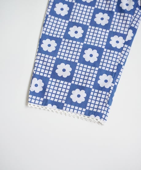 FISH & KIDS / NAVY FLOWERS RETRO PANTS