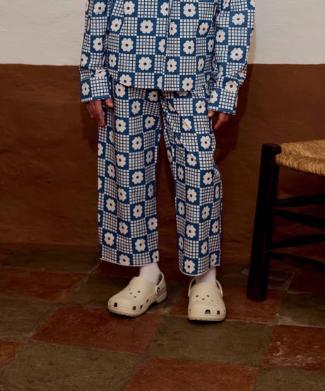 FISH & KIDS / NAVY FLOWERS RETRO PANTS