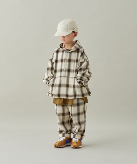 MOUN TEN. / OMBRE CHECK PULLOVER HOODIE