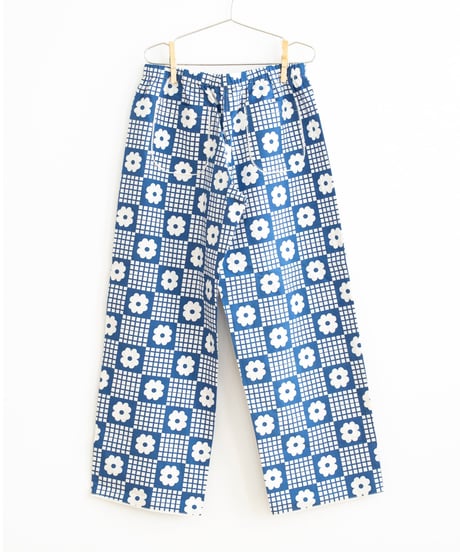 FISH & KIDS / NAVY FLOWERS RETRO PANTS
