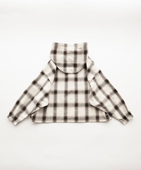MOUN TEN. / OMBRE CHECK PULLOVER HOODIE