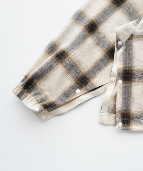 MOUN TEN. / OMBRE CHECK PULLOVER HOODIE