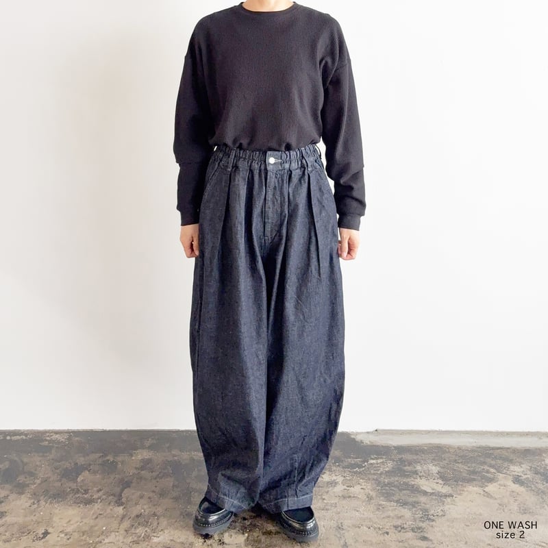 10oz DENIM CIRCUS PANTS / ONE WASH 10ozデニムサーカスパ