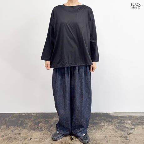 DRAWSTRING BOAT NECK L/S TEE  ドローコード ボートネック 長袖Tシャツ  A52616