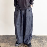 BLACK DENIM NARROW CIRCUS PANTS / BLACK ONE WAS