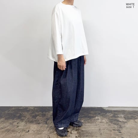 DRAWSTRING BOAT NECK L/S TEE  ドローコード ボートネック 長袖Tシャツ  A52616