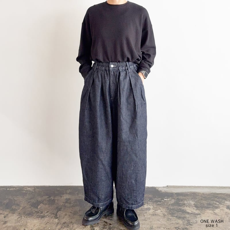 10oz DENIM CIRCUS PANTS / ONE WASH 10ozデニムサーカスパ