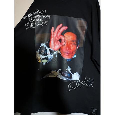 広島太郎×peequodコラボビッグシルエットtee(半袖/長袖)
