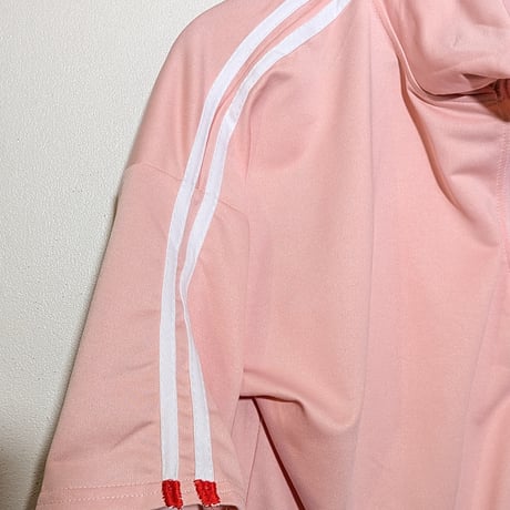 ロングタバコサイドラインたばこ刺繍ジャージセットアップ  pink