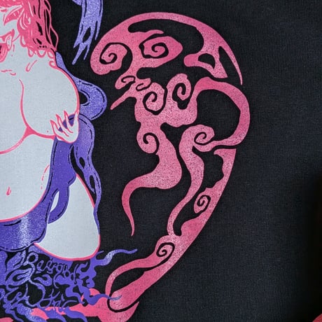 【受注生産】BBW×ゆるふわぴんくチャン×peequodコラボ第二弾！ 体重が重すぎて天から落ちてきたどすけべぽっちゃり天女ビッグシルエットロンT