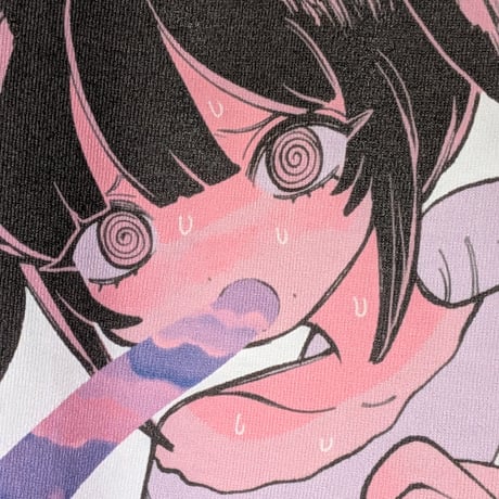 【予約販売】豚箱ゑる子コラボアイテム 『酒乱天使』（エンジェル・オートマタ）ラグランtee　キラキラPINK