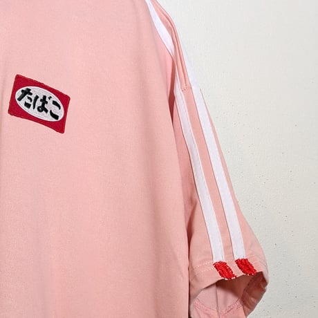 ロングタバコサイドラインたばこ刺繍ジャージセットアップ  pink