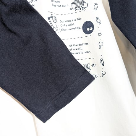 ファンシーレトロことわざ図鑑七分袖ラグランtee