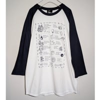 ファンシーレトロことわざ図鑑七分袖ラグランtee