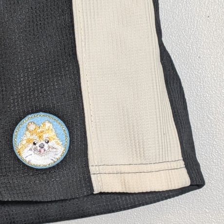 にっこりポメ国家主席肖像画刺繍セットアップ