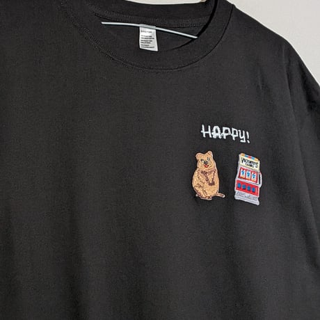「世界一幸せな動物」刺繍tee